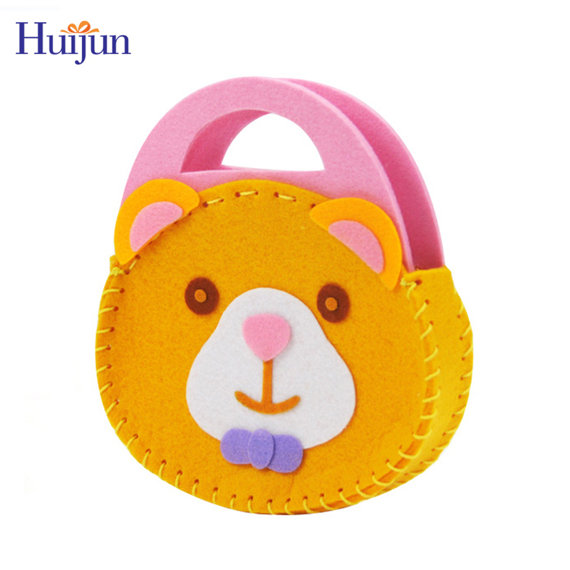 Educational DIY Felt Sewing Kid’s Handbag Kit with Panda Design
