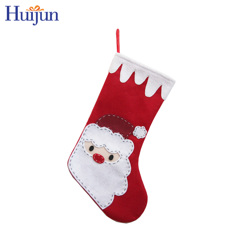 Custom High Quality Set of 4 Classic Christmas Stocking Xmas Sock Gift Bag