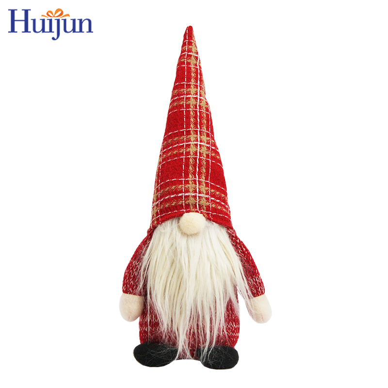 Manufacturer Knitted Santa Christmas Gnomes Ornament Dwarf Faceless Standing Doll With Beard Xmas Home Decoration