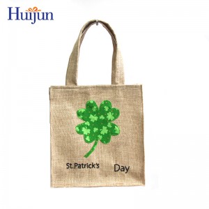 St Patrick sika Day Shamrock Clover Tote Bag Lucky Gift Bag