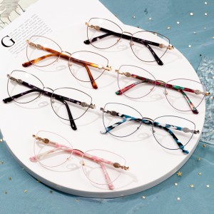 newest mental female eyeglasses