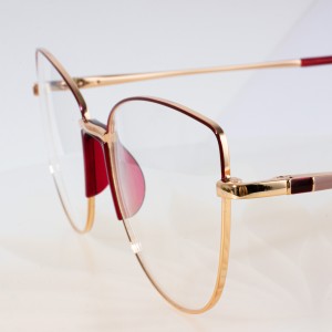 Wholesale Metal Eyeglasses Oversize Round Optical Glasses Frame For Women