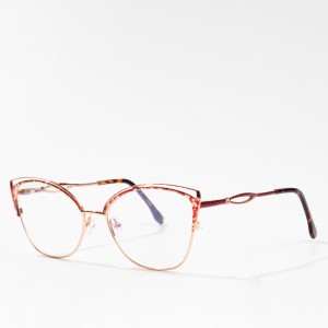 Trendy Anti blue light Hot selling Metal Cat Eye Optical Eyeglasses Frames