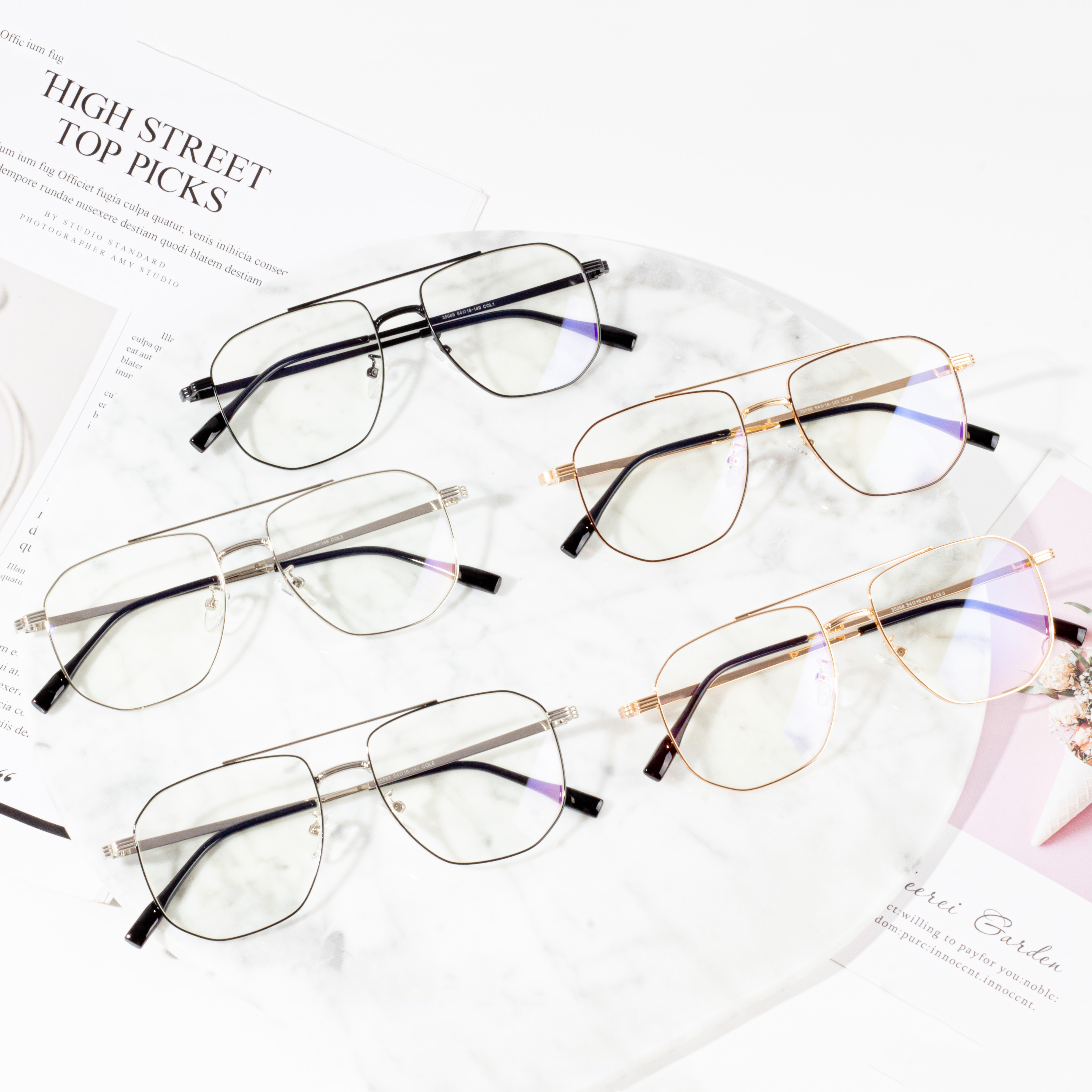 Good quality Gucci Eyeglass Frames - Metal Optical Frame Retro Glasses – HJ EYEWEAR