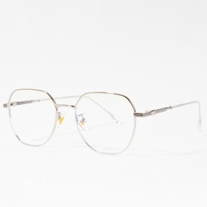 Classic Fashion Retro Frame Metal Women Anti-Blu-ray Glasses