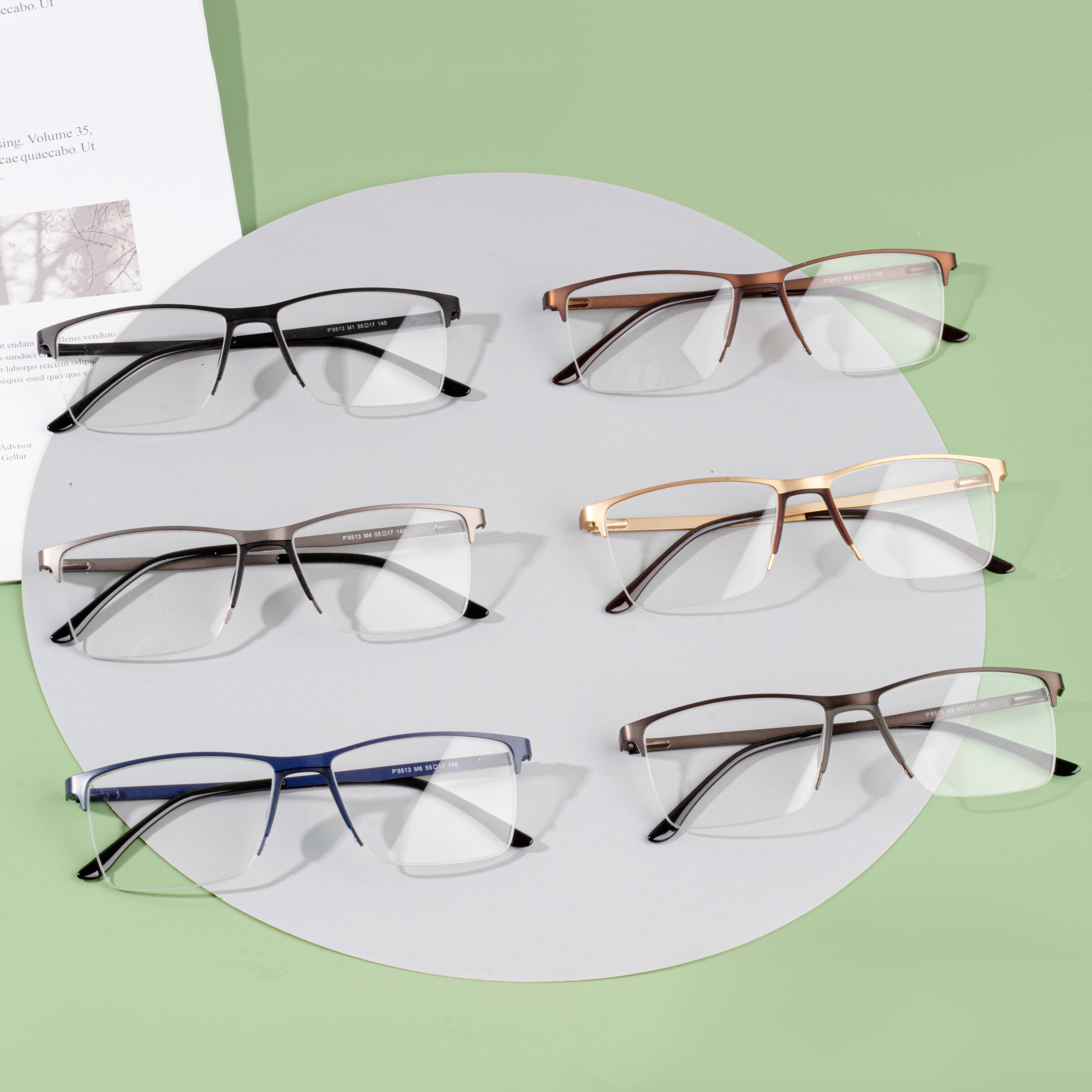 Full Frame Metal Optical Frames Classic Prescription Glasses For Men Featured Image