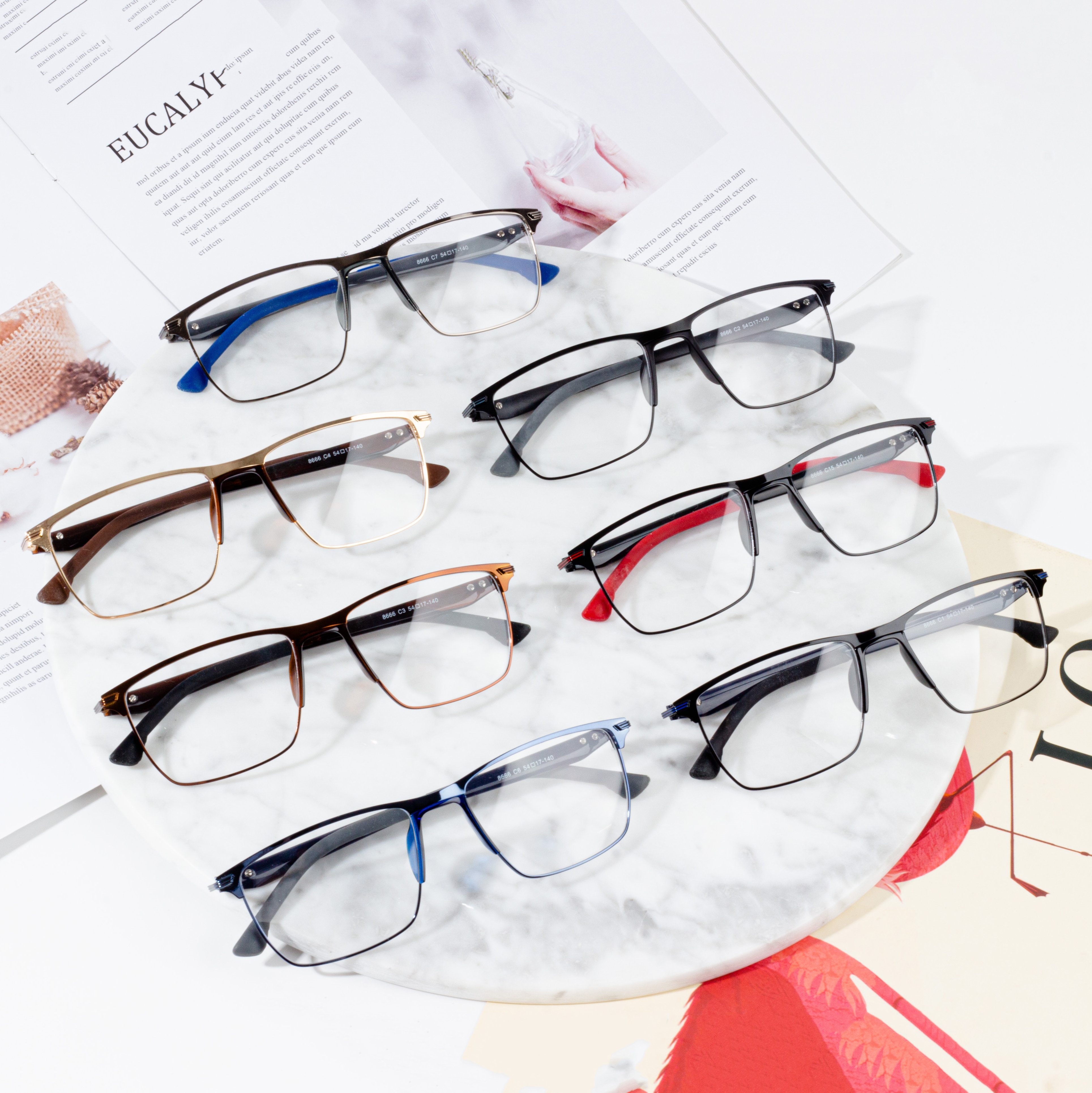 Best quality Eyeglass Frames For Men - Metal Optical Saddle Nose Pads Glasses Frame – HJ EYEWEAR