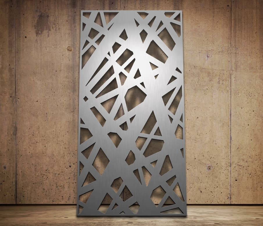 Panel de fachada de aluminio cortado con láser