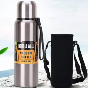 Cheapest Price Coffe Mug - 500ml 800ml 1000ml 1500ml Outdoor stainless steel thermal insulation water vacuum bottle cups for sports – Huijioing