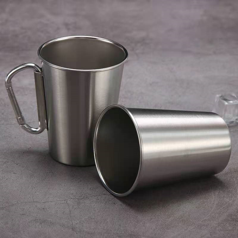 stainless steel coffee cup with rolled edge Featured Image