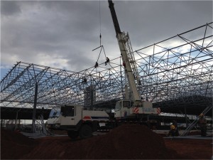 Steel structure space frame Roof  Shed  for Sinkiang Korla Tuk Town Farmers’ Market