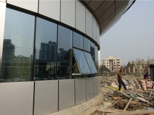 Bangladesh Dome Steel Building with Aluminium Panel and Glass Cladding