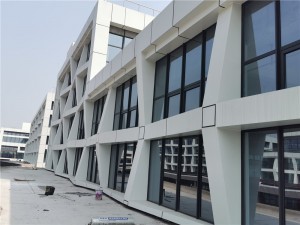 Glass and Aluminum Panles Facade System Curtain Wall