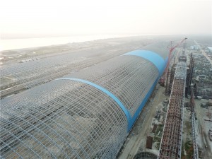 Steel Space frame coal Storage shed in Bangladesh