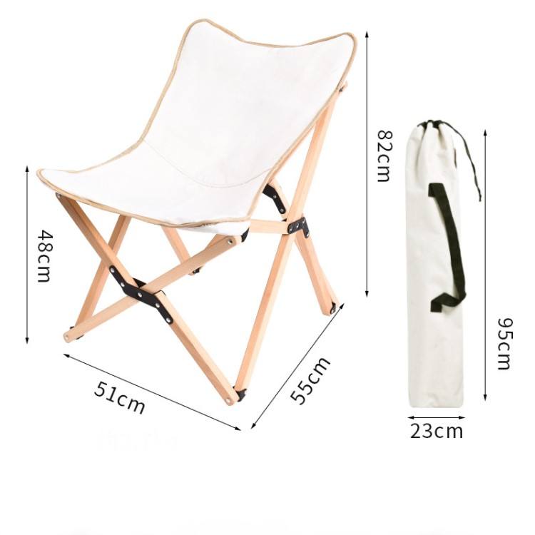 Lulusky Outdoor Wooden Beach Chairs for Sale Folding Small Foldable Camping Sand Chair MWY002