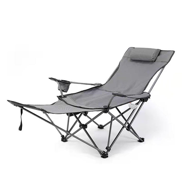 Lulusky Custom Logo Best Outdoor Folding Camping Chair with Footrest Lounger Chairs FSY007
