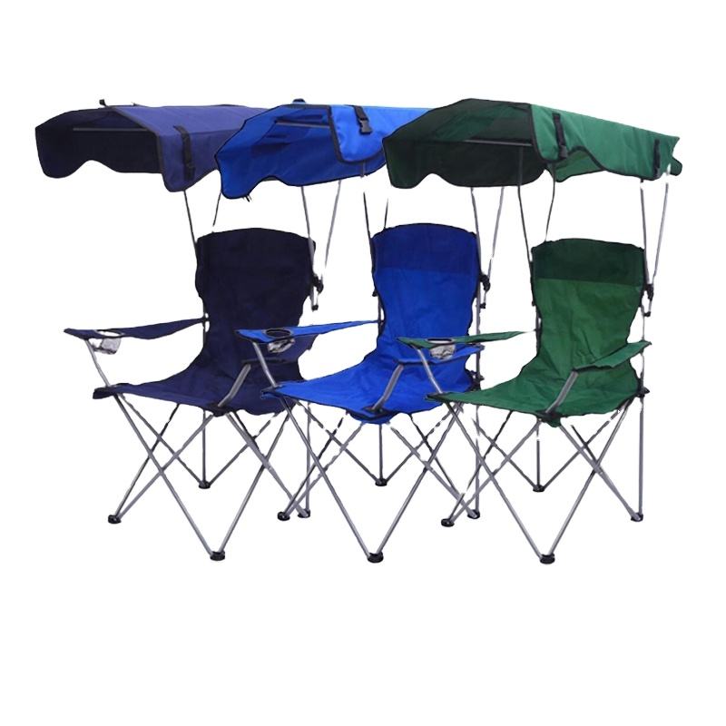 Lulusky Factory Wholesale Picnic Portable Chairs Beach Backpacking Chair with Umbrella FSY002