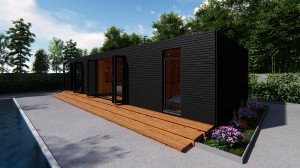 2*40ft Modified Container House Plywood inner decoration