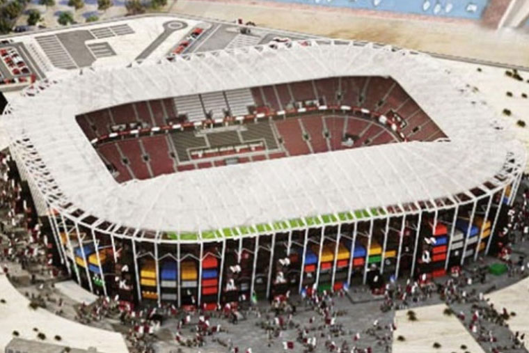 2022 World Cup stadium built out of shipping containers