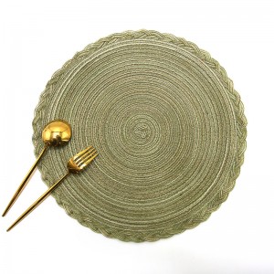 HLXM Cotton Yarn Indoor or Outdoor Braided Non-Slip, Heat- Resistant Round Place Mats.