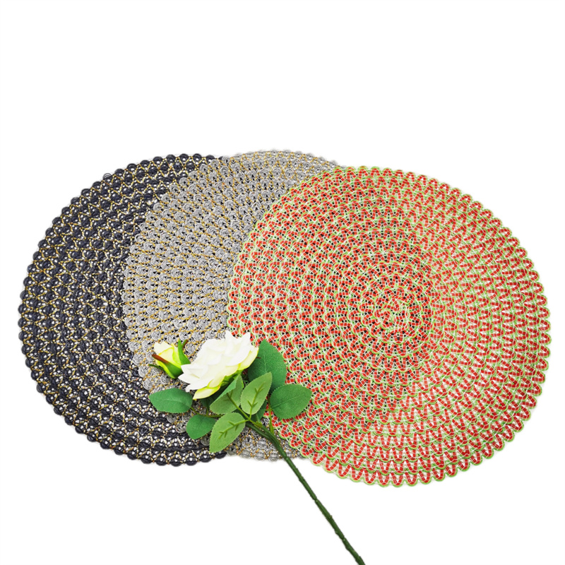 China wholesale Flower Shaped Placemats - New Plastic Indoor Or Outdoor Braided Non-Slip, Heat- Resistant Round Place Mats for Dining Table. – XINGMEI ARTS