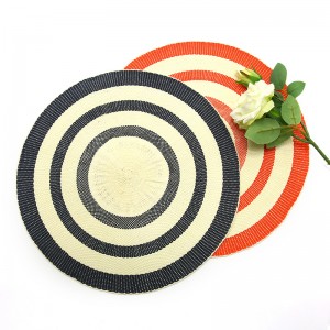 Paper Yarn By Semi-handmade Indoor Or Outdoor Braided Non-Slip,  Heat- Resistant Round Place Mats for Dining Table.