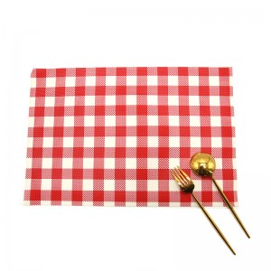Plastic PVC Indoor Or Outdoor Non-Slip, Heat- Resistant Rectangle Place Mats for Dining Table.