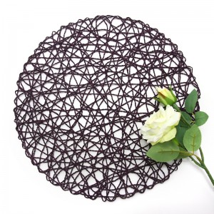 Popular Hand-made Indoor Or Outdoor Braided Non-Slip, Heat- Resistant Round Place Mats for Dining Table.