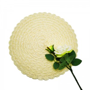 Unique Hand-made Indoor Or Outdoor Crochet Non-Slip, Heat- Resistant Round Place Mats for Dining Table.