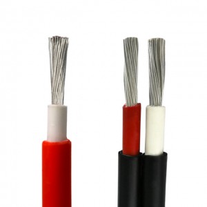 TUV Approval Twin Core DC Solar Cable 4mm 6mm 10mm Pv1-f Solar Cable