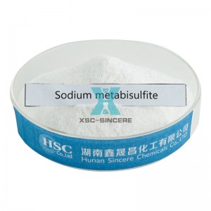 Natriummetabisulfiitti Na2S2O5 Kaivos-/elintarvikelaatu