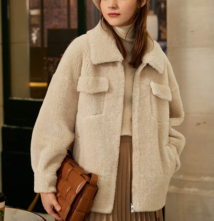 OEM Faux Fur Coat Women Manufacturers –  22T039 Woman Clothes Warm Apparel Soft Hand Feeling Fur Coat  – MeWell
