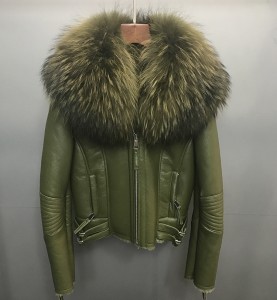 SSJ1915 Leather Jackets Shearing Sheepskin Coat Sheep Fur Coats Winter Clothes Fur Jacket For Women Fur Outfit Women