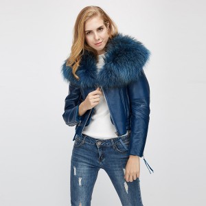 SSJ1915 Leather Jackets Shearing Sheepskin Coat Sheep Fur Coats Winter Clothes Fur Jacket For Women Fur Outfit Women