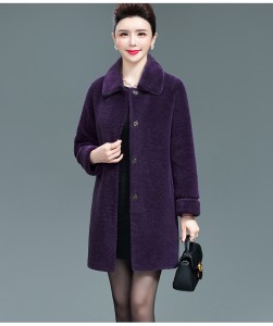 22F062 Russian Winter Swing Coat Female Fur Trim Hooded Wool Apparel Fleece Parka Thick Long Coat with Real Fox Fur Collar