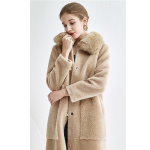 22F003 Sheepskin Sheep Shearing Loose Large Fur Coat Boutique Clothing Women Coat
