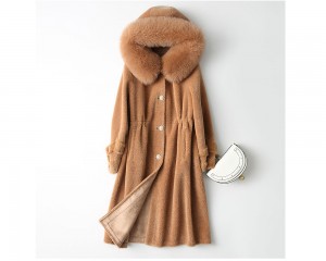 22F050 New Designer Clothing Popular Female Winter Autumn Warm Cardigan Wool Grain Coat Outwear Women Coat