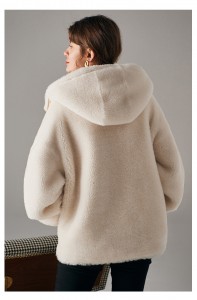 22H003 Oem Order Sheep Shearing Fur Plush Overcoat Casual American Apparel Sheepskin Jacket Multi Color Fur Parka Fleece Jackets