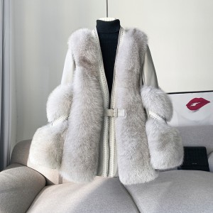 228FC025 Winter Coat Genuine Sheepskin Leather ...