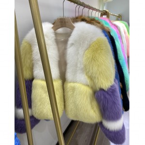 228FC035 Real Fox Fur Outerwear Luxury Winter Women Apparel Warm Fox Fur Coat For Women