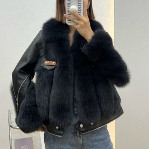 228FC041 New Colorful Designer Cheap Fur Coat S...