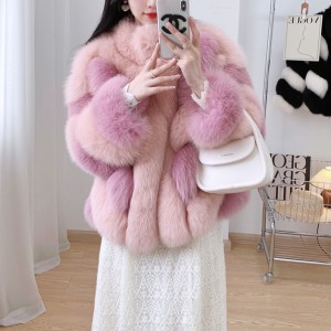 228FC042 Designer Cheap Fur Coat Small Wholesale Wool Knitting Fur Coat Women