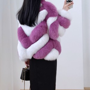 228FC042 Designer Cheap Fur Coat Small Wholesale Wool Knitting Fur Coat Women