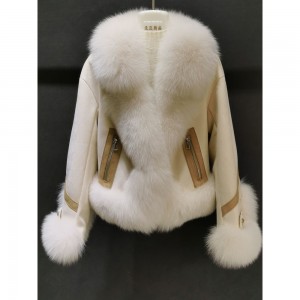 228FC043 Cheap Fur Coat Small Wholesale Wool Knitting Fur Coat Women