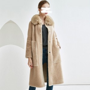 22F003 Sheepskin Sheep Shearing Loose Large Fur Coat Boutique Clothing Women Coat