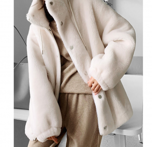 22H008 Wholesale Softshell Outdoor Cloth Sheep Shearing Fur Outwear Plush Overcoat Sheepskin Jacket Winter Coats Fleece Jackets