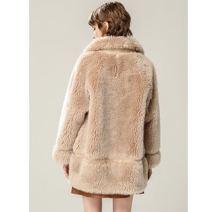 22T005 Wool Shearing Fur Coat Pure Wool Jacket Lambskin Winter Teddy Coat