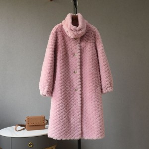 22P014 Sheep Shearing Fur Garment Soft Hand Feeling Merino Wool Tops Winter Coat