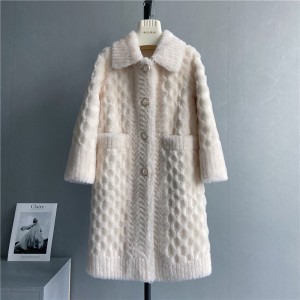 22J021 Warm Fashion Girl Cloth Vintage Long Plush Coat