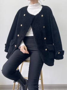 22P002 Pure Wool Jacket Lambskin Soft Hand Feeling Winter Coat